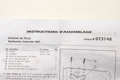 Kimpex 073148 Plow Mount Kit NOS