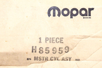 Mopar H-85959, H85959, E77016 Bendix Master Cylinder Assembly NOS