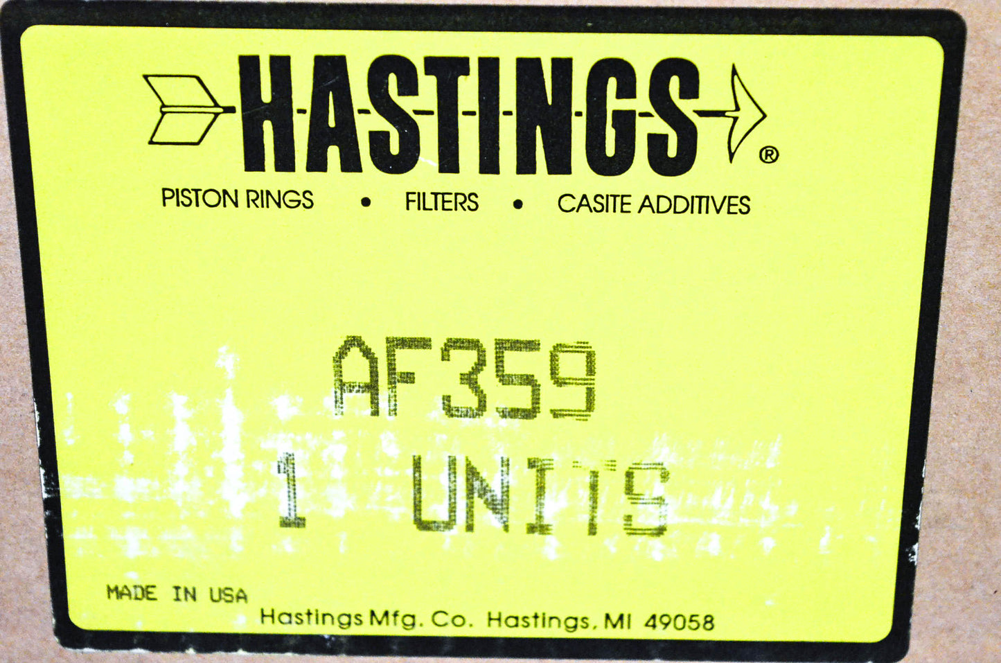 Hastings AF359 Air Filter NOS