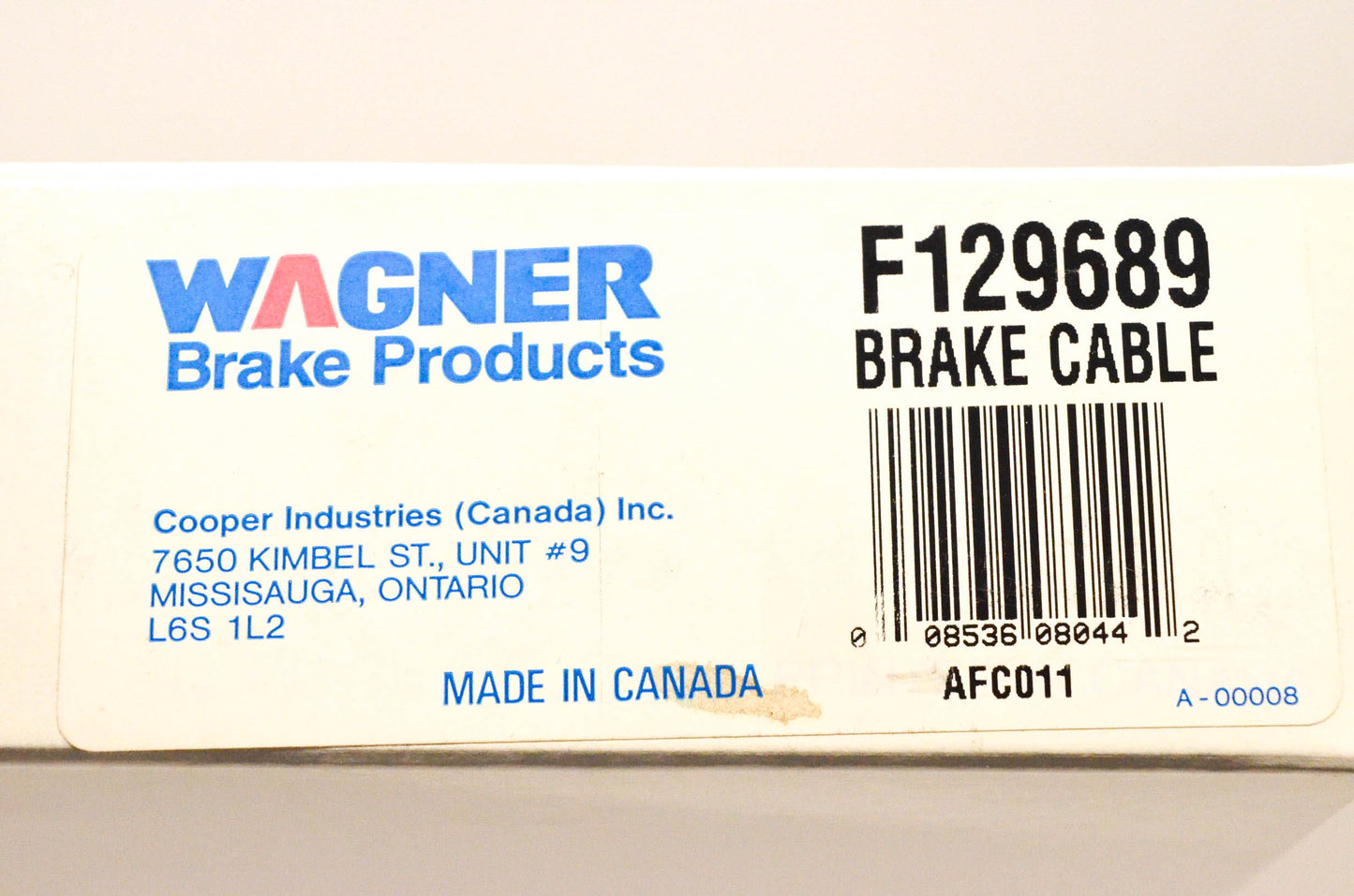 Wagner F129689 90-92 Ford Ranger Parking Brake Cable NOS