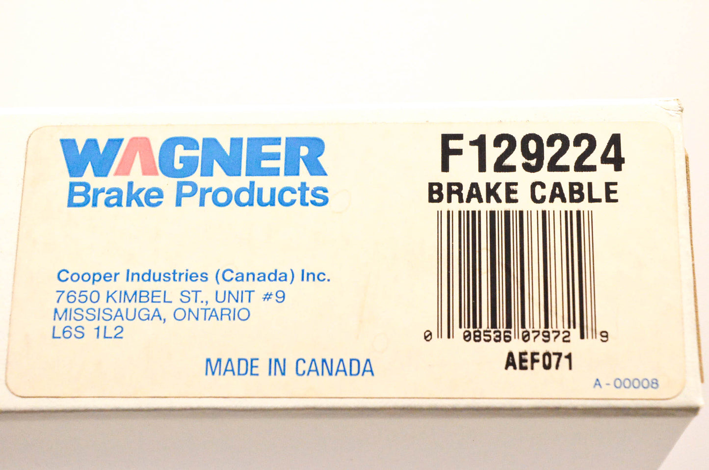 Wagner F129224 fits 92-93 Ford Bronco Parking Brake Cable NOS