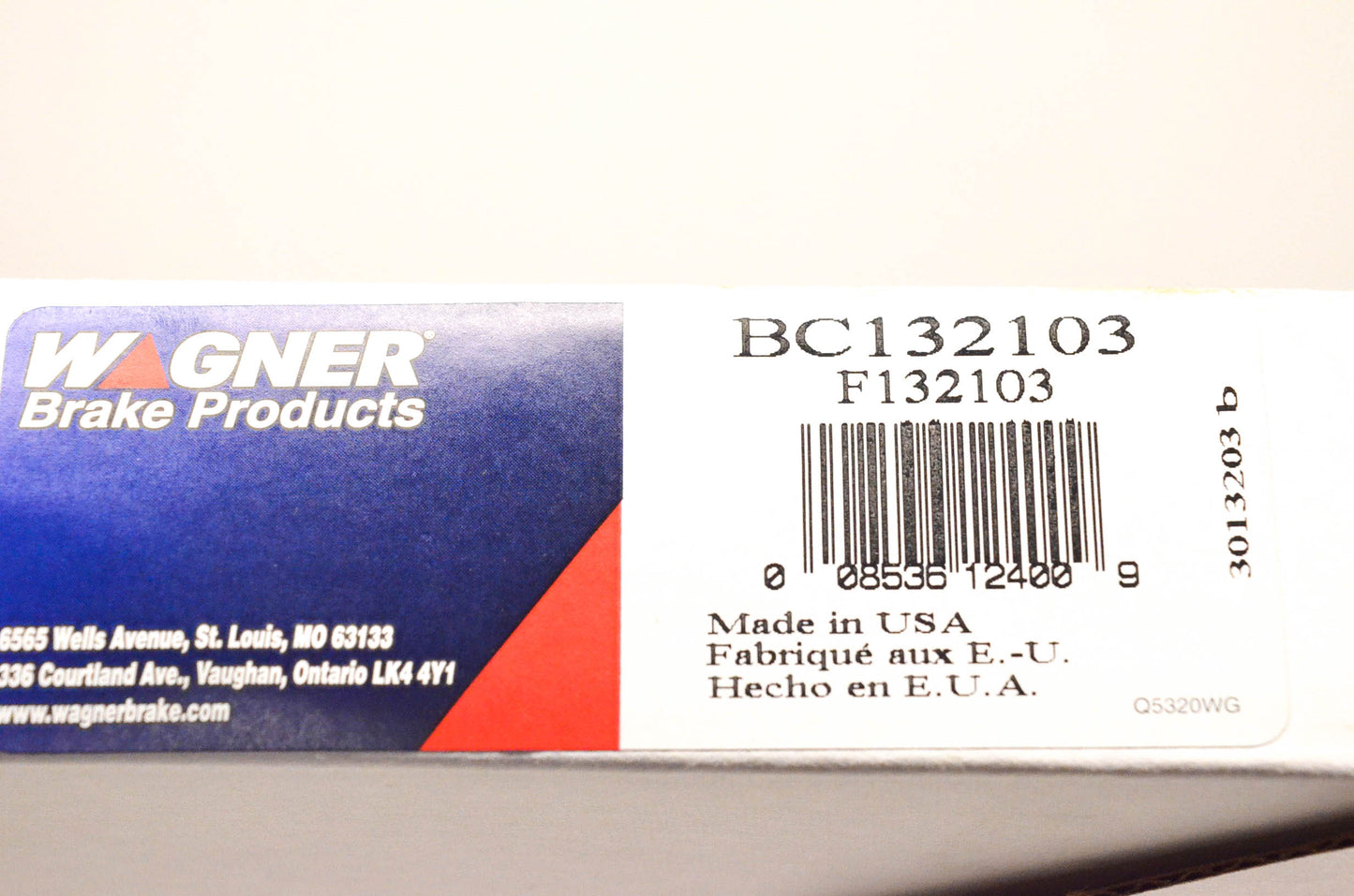 Wagner BC132103, F132103 1993 1994 Mazda Navajo Parking Brake Cable NOS