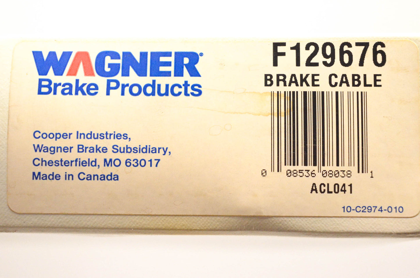 Wagner F129676 fits GMC Chevrolet Parking Brake Cable NOS