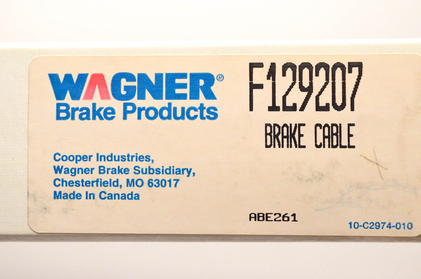 Wagner F129207 1992 Ford Explorer Parking Brake Cable NOS