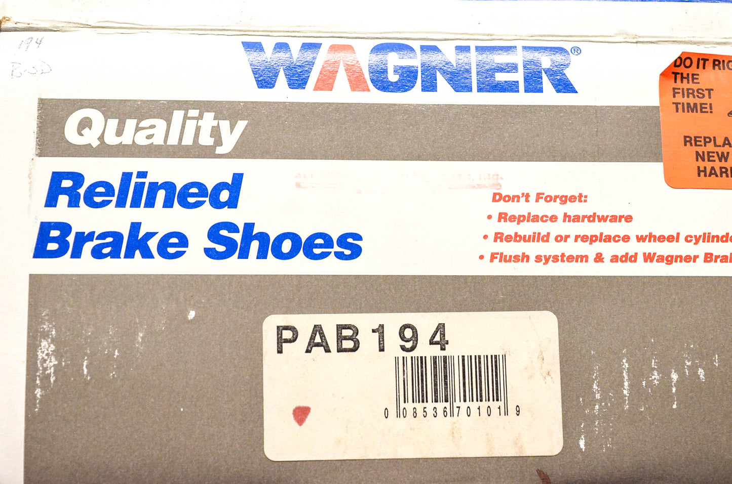 Wagner PAB194 Brake Shoe Kit NOS