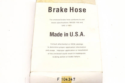 Aftermarket F104347 Brake Hydraulic Hose For Chevrolet GMC Front Right NOS