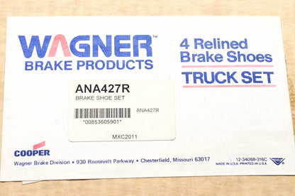 Wagner ANA427R Relined Brake Shoe Kit NOS