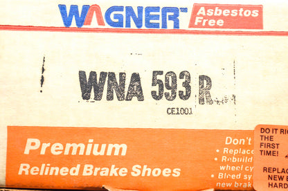 Wagner WNA593R Relined Brake Shoe Kit NOS