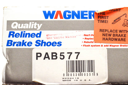 Wagner PAB577 Relined Brake Shoe Kit NOS