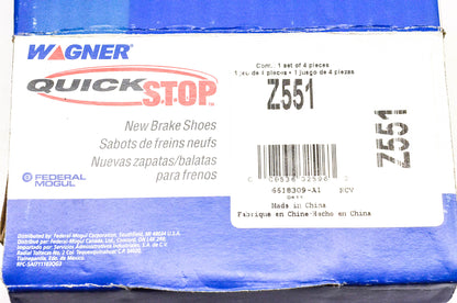 Wagner Z551 Quick Stop Brake Shoe Kit NOS