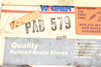 Wagner PAB579 Relined Brake Shoe Kit NOS