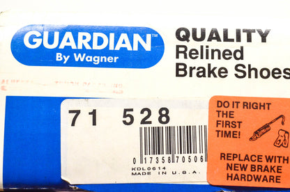 Wagner 71-528 Guardian Relined Brake Shoe Kit NOS