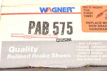 Wagner PAB575 Relined Brake Shoe Kit NOS
