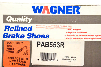 Wagner PAB553R Relined Brake Shoe Kit NOS