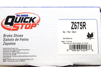 Wagner Z675R Quick Stop Brake Shoe Kit NOS