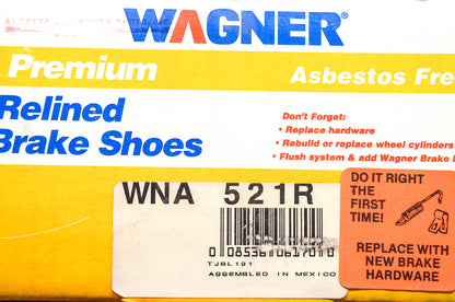 Wagner WNA521R Relined Brake Shoe Kit NOS
