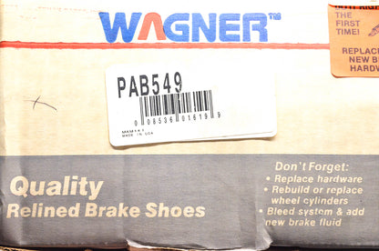 Wagner PAB549 Relined Brake Shoe Kit NOS