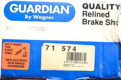 Wagner 71-574 Guardian Relined Brake Shoe Kit NOS