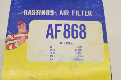 Hastings AF868 Air Filter NOS