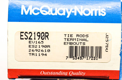 McQuay-Norris ES2190R, EV165, TR1194 Tie Rod End Kit NOS