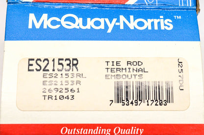 McQuay-Norris ES2153R, 2692561, TR1043 Tie Rod End Kit NOS