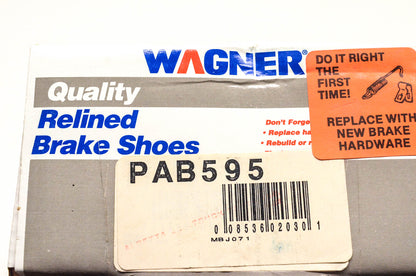 Wagner PAB595 Relined Brake Shoe Kit NOS