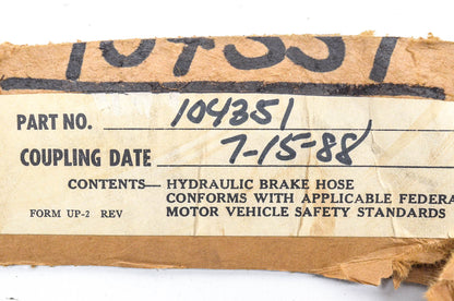 Wagner BH104351, F104351 Brake Hose NOS