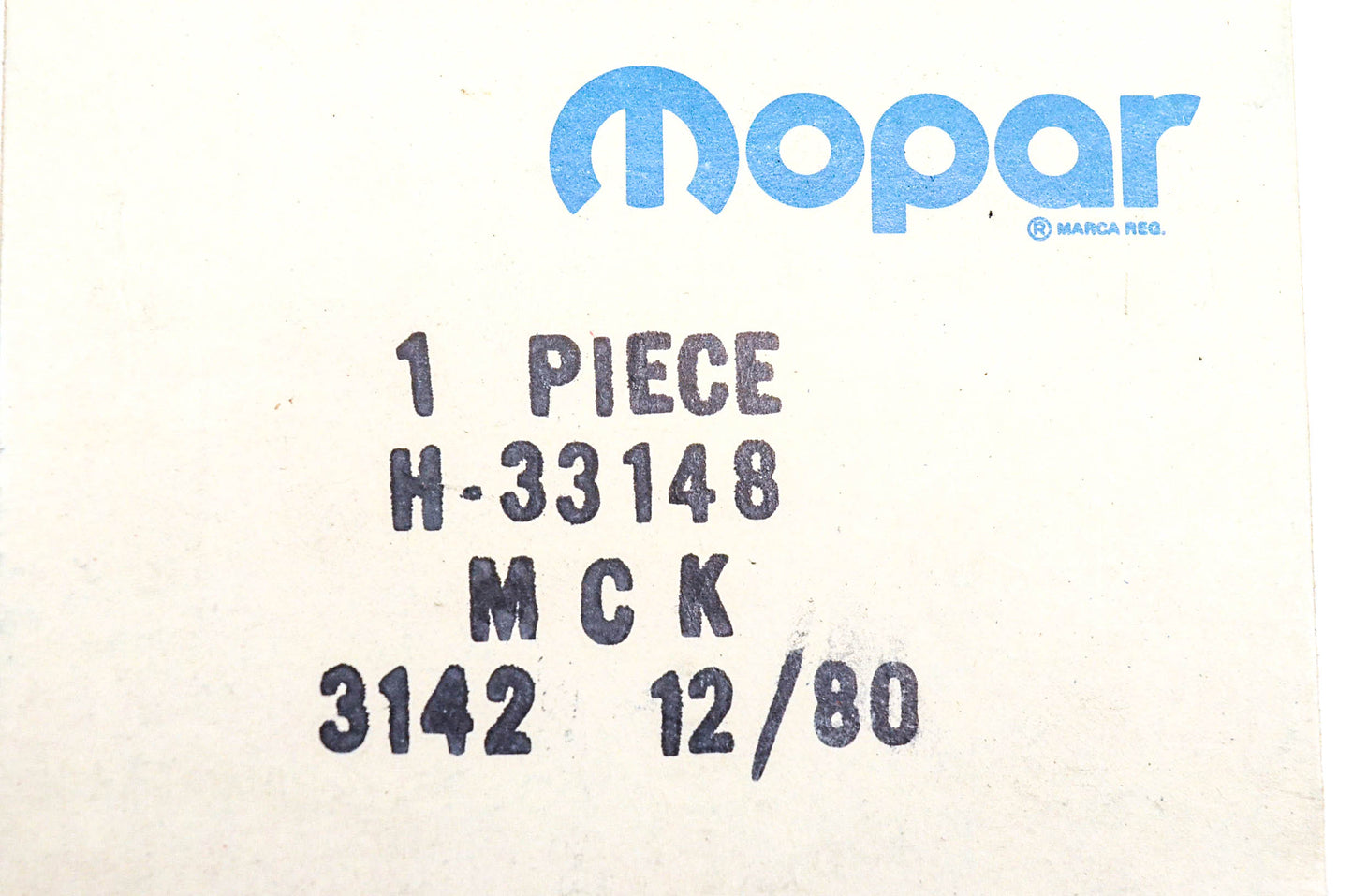 Mopar H33148, H-33148 Master Cylinder Repair Kit NOS