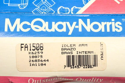 McQuay-Norris FA1508, K6259, IA1184 Idler Arm Kit 1985-1990 GMC Chevrolet NOS