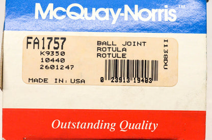 McQuay-Norris FA1757, K9350, 2601247 Ball Joint Kit NOS
