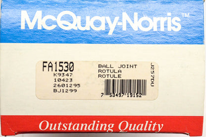 McQuay-Norris FA1530, K9347, BJ1299 Front Lower Ball Joint Kit NOS