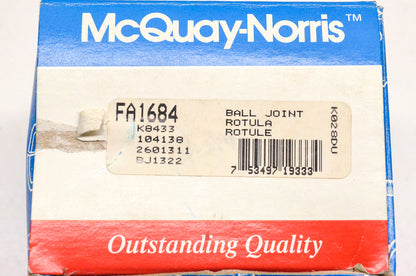 McQuay-Norris FA1684, K8433, 2601311 Ball Joint Kit NOS
