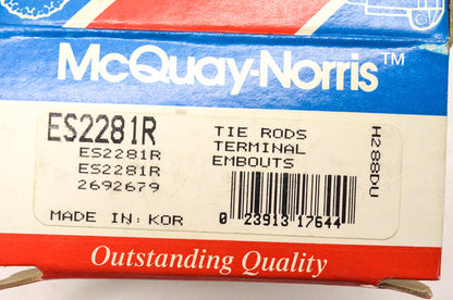 McQuay-Norris ES2281R, 2692679 Outer LH RH Tie Rod End Kit NOS