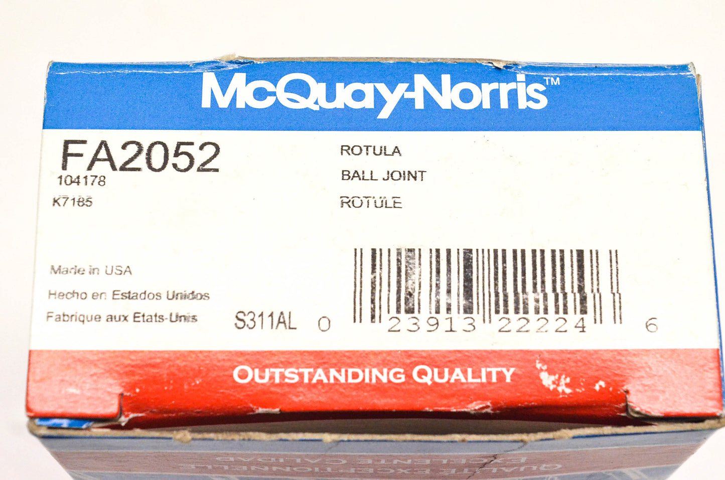 McQuay-Norris FA2052, 10478, K7185 Front Lower LH RH Ball Joint Kit NOS