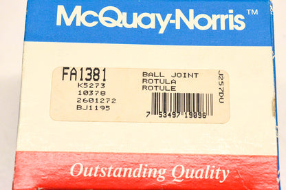 McQuay-Norris FA1381, K5273, 2601272 Front Lower LH RH Ball Joint Kit NOS
