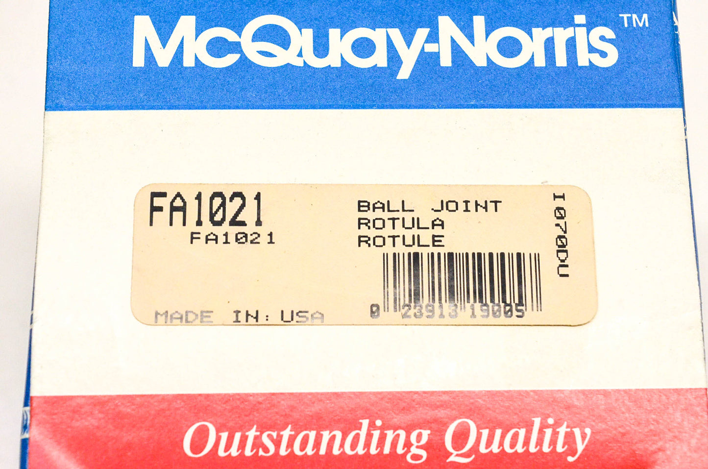 McQuay-Norris FA1021 Ball Joint Kit NOS