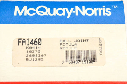 McQuay-Norris FA1460, K8414, 2601267 Ball Joint Kit NOS