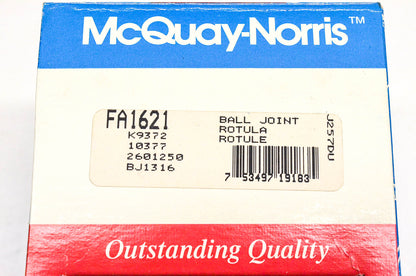 McQuay-Norris FA1621, K9372, 2601250 Front Upper Ball Joint Kit NOS