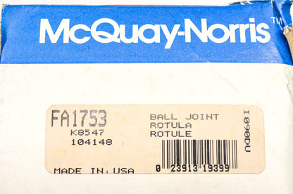 McQuay-Norris FA1753, K8547, 104148 Ball Joint Kit NOS