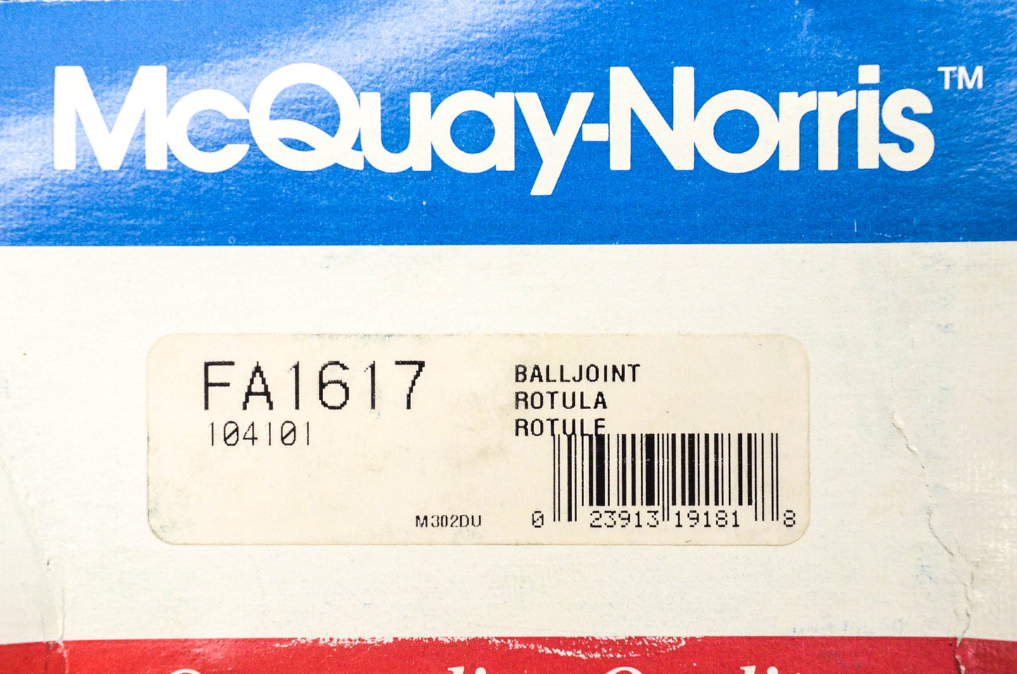 McQuay-Norris FA1617, K6293, 2601312 Ball Joint Kit NOS
