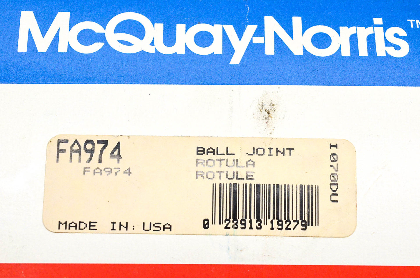 McQuay-Norris FA974 Ball Joint Kit NOS