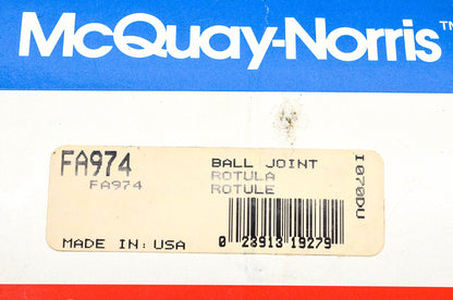 McQuay-Norris FA974 Ball Joint Kit NOS