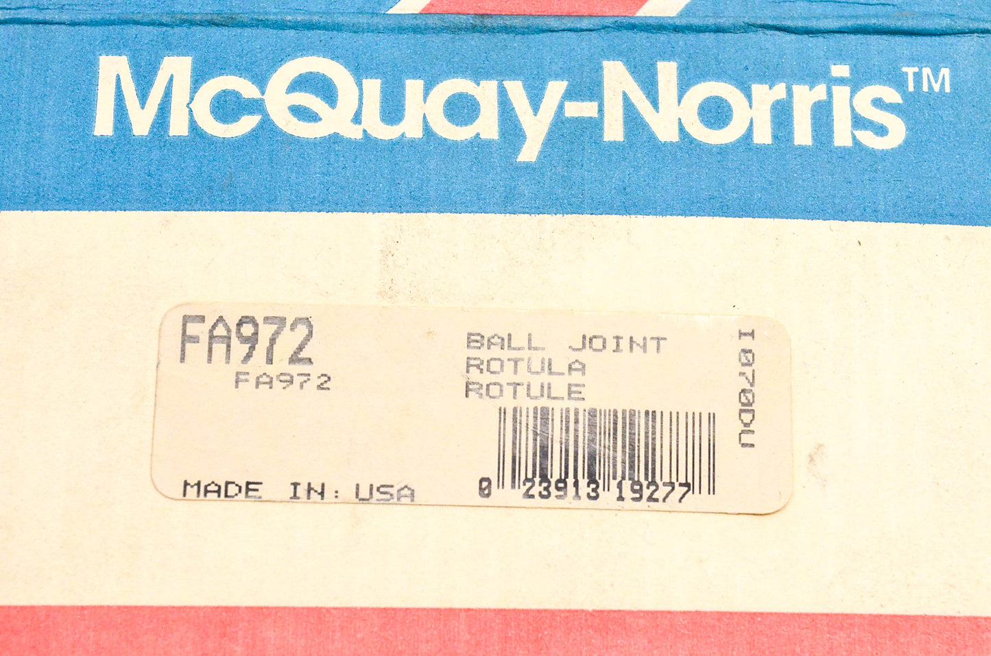 McQuay-Norris FA972 Ball Joint Kit NOS