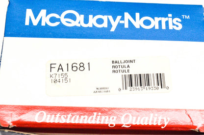 McQuay-Norris FA1681, K7155, 104151 Front Lower Ball Joint Kit NOS