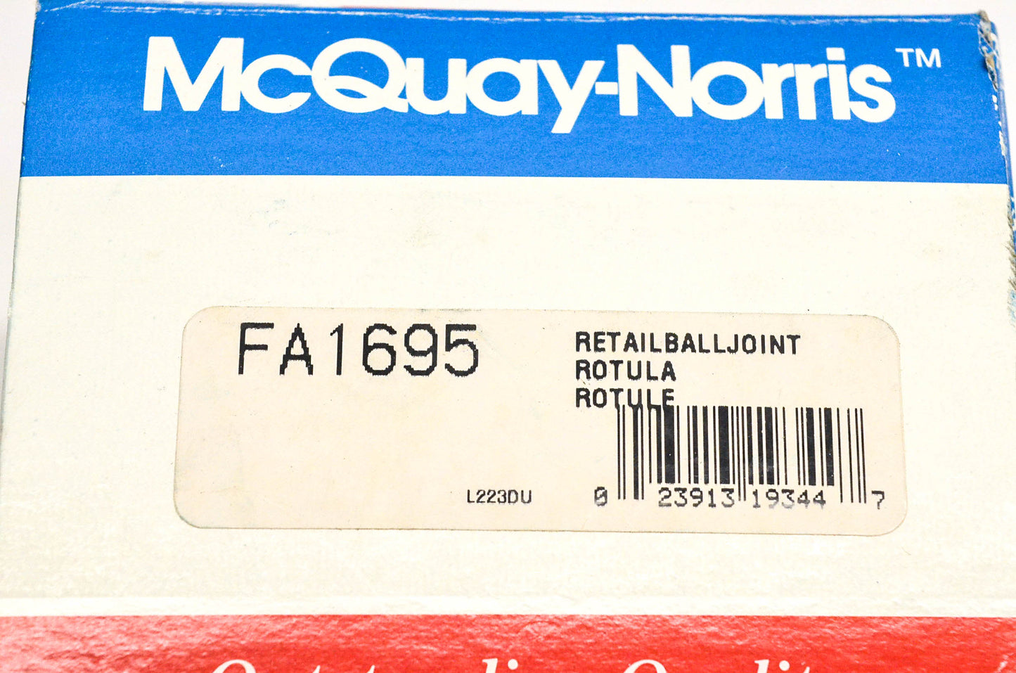 McQuay-Norris FA1695 Ball Joint Kit NOS