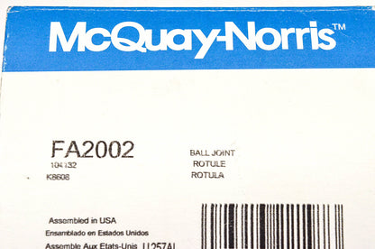 McQuay-Norris FA2002, 104132, K8608 Ball Joint Kit NOS