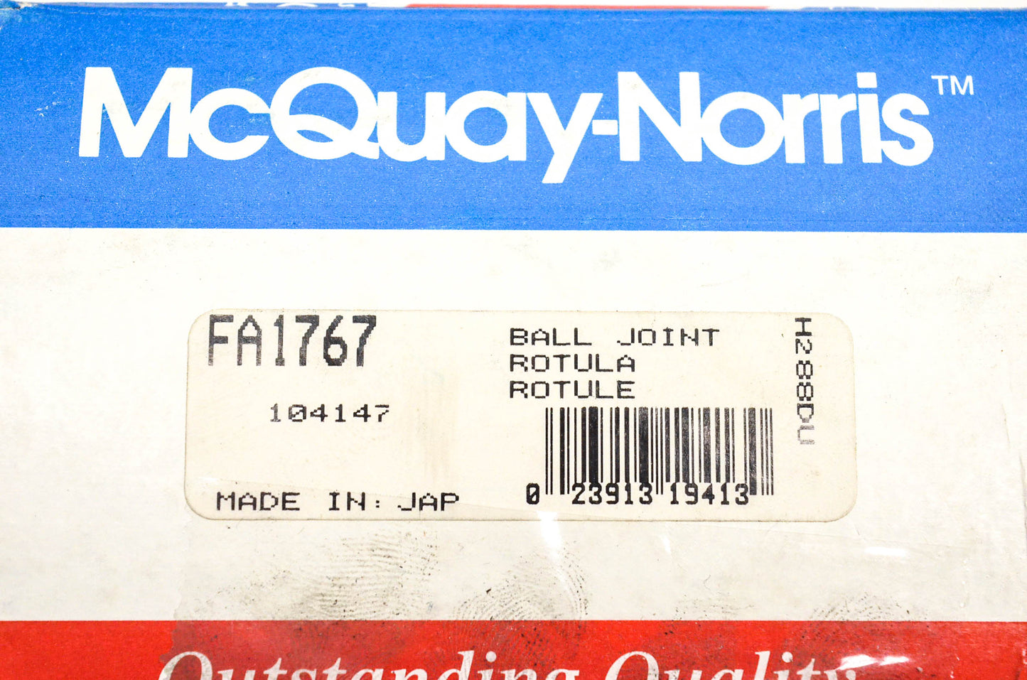 McQuay-Norris FA1767, 104147 Ball Joint Kit NOS