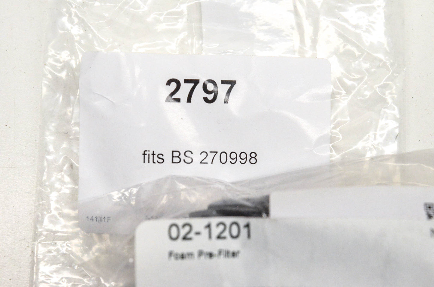Aftermarket 02-1201, 2797 Foam Pre Filters Qty 3 NOS