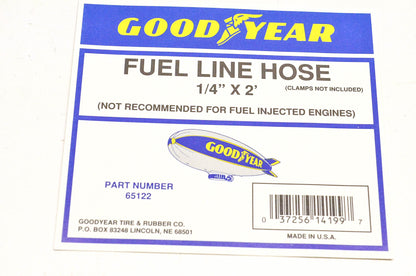 Goodyear 65122 Fuel Line Hose 1/4"x2' 30R7 NOS