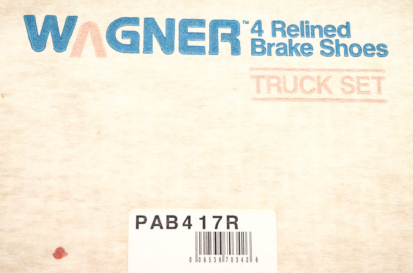Wagner PAB417R Relined Brake Shoe Kit NOS